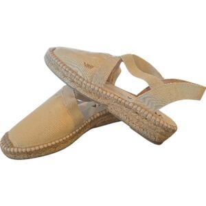 Viscata Barcelona NWOB Espadrilles Size 8 in Cream Canvas EU38 Low Wedge